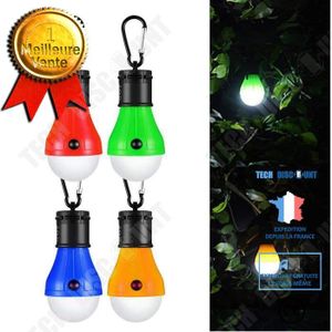 LAMPE - LANTERNE TD® Kit eclairage 4 Lampes meuble/ Ampoule LED à accrocher/ Camping Tente Portable Pêche lampe lanterne Jaune vert bleu rouge