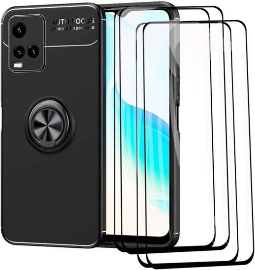 XINYEXIN Coque pour Vivo Y21/ Vivo Y21S/ Vivo Y33S, Etui Téléphone Antichoc avec Anneau de