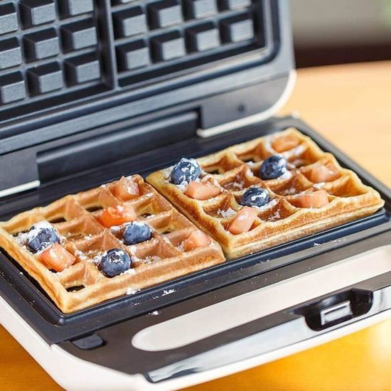 Ariete Grille-Pain Électrique 1961 Breakfast, Plaque à Sandwich, Plaques à Griller Fixes Avec Revêtement Antiadhésif, Rangement Vertical, 750W, Blanc