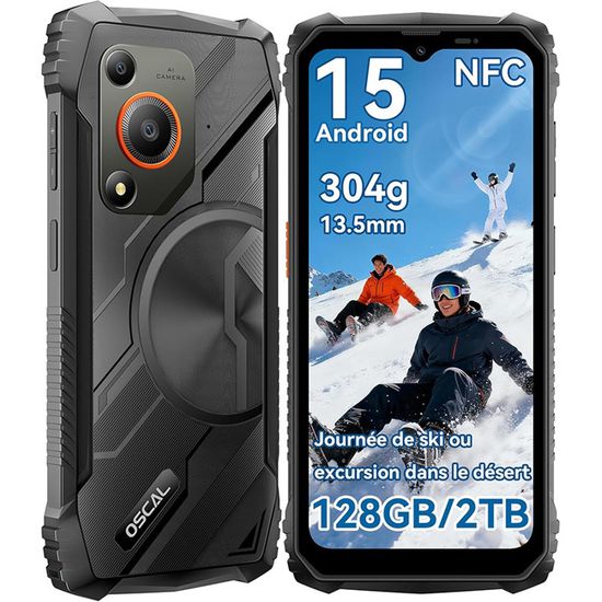 OSCAL MARINE 2 smartphone robuste 6,56 11000mAh 8Go ext/256Go SD jusqu'à 2To Gemini AI 2.0 IP68