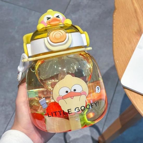 Gourde Ours Kawaii Avec Paille 700ml - 900ml - Boutique de Mode Kawaii