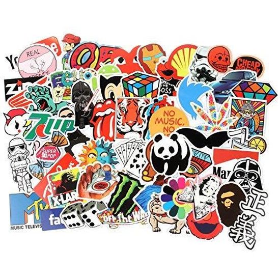 Graffiti Autocollant,Papillon Autocollant 50 PCS Étanche