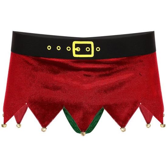 Iixpin Slip Noël Homme Sexy String Père Noël Costume de Noël Jocsktrap
