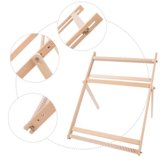 Cadre à Broder Ancien En Bois Avec Vis De Réglage - Fabrication USA