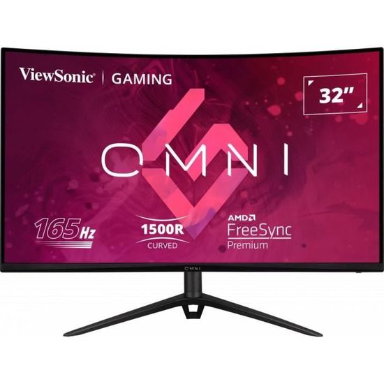 Ecran PC Gamer incurvé - VIEWSONIC - VX3218-PC-MHDJ - FHD 32'' 1920 x 1080 - 1ms - 165Hz - HDMI/DP - Pied réglable