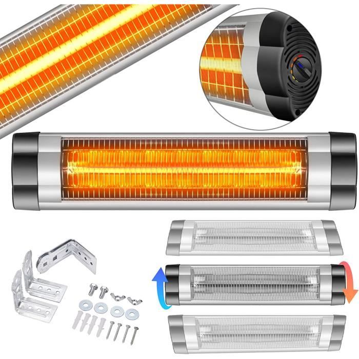 Arebos Radiateur de Chaleur Infrarouge Émetteurs infrarouges 2500W
