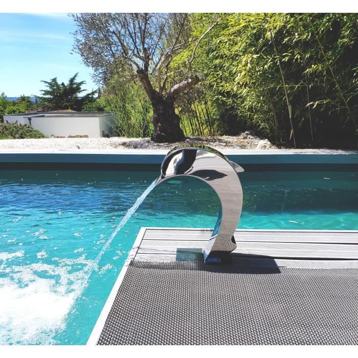Cascade Fontaine Piscine Bassin Modèle Dauphin Hauteur 41cm / Larg 16,8cm