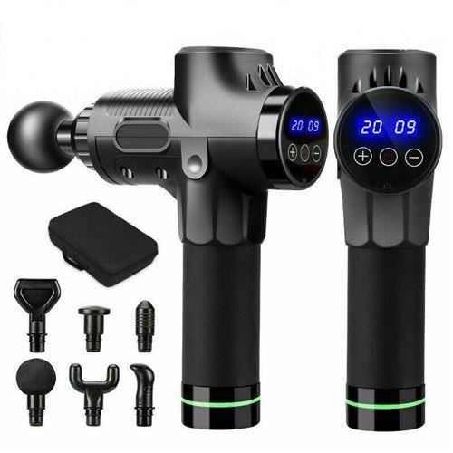 Pistolet de massage musculaire 30 vitesses avec 6 têtes Noir