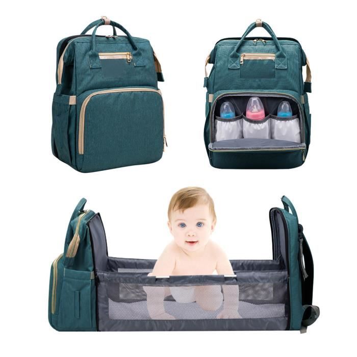 2in1Maman de voyage multifonctionnel sac à dos portable sac à langer de grande capacité PACK PRODUITS DE FITNESS ET