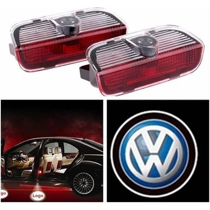 2pc Led logo de porte de voiture Volkswagen Ombre Laser Light Projecteur LED coche par Volkswagen vw