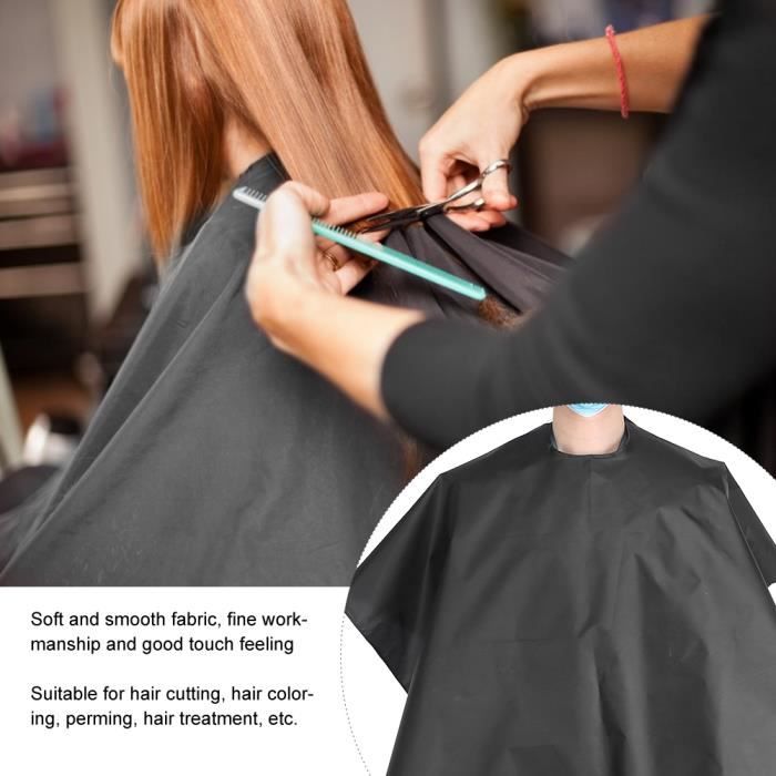 CHI ◘ Tablier de coupe de cheveux professionnel anti-statique étanche salon de coiffure barbier robe de coiffure cap noir
