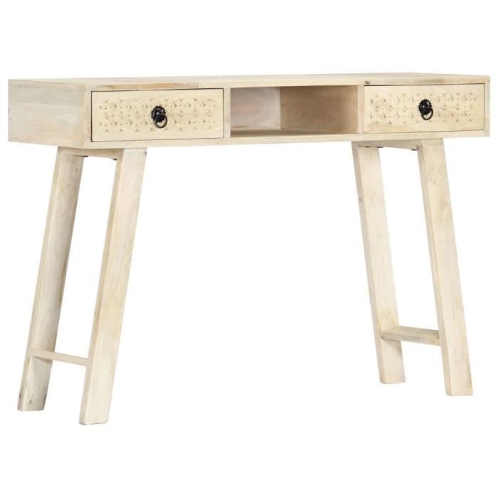 INGSHOP© Table console 110 x 35 x 76 cm Bois de manguier massif Surface polie et laquée