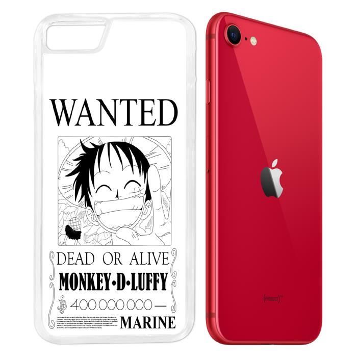 Coque iPhone SE 2020 - One Piece Wanted Luffy. Accessoire telephone