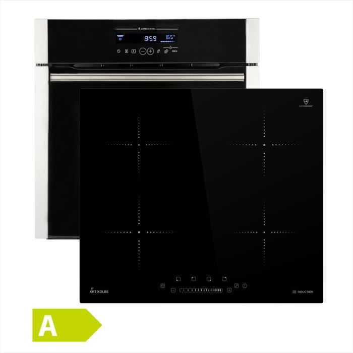 Four électrique encastrable 60cm + Plaques de cuisson induction 59cm, minuterie