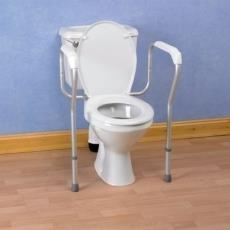 Cadre de toilettes aluminium réglable en hauteur