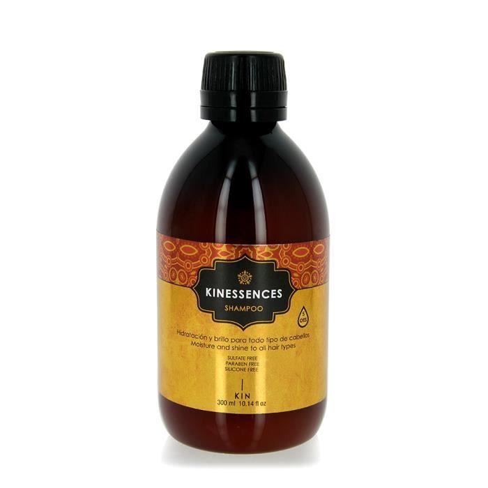 Kin Cosmetics Shampoing hydratation et brillance 300ml Sans parabène, Sans silicone, Sans sulfate