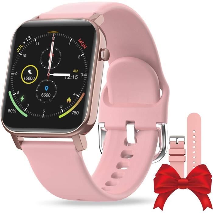 EPILUM Montre Connectee Femmes Homme, IP68 Etanche Montre Connecte ,Fitness Tracker avec Sangle Remplaçable et 1,4 Pouces 200
