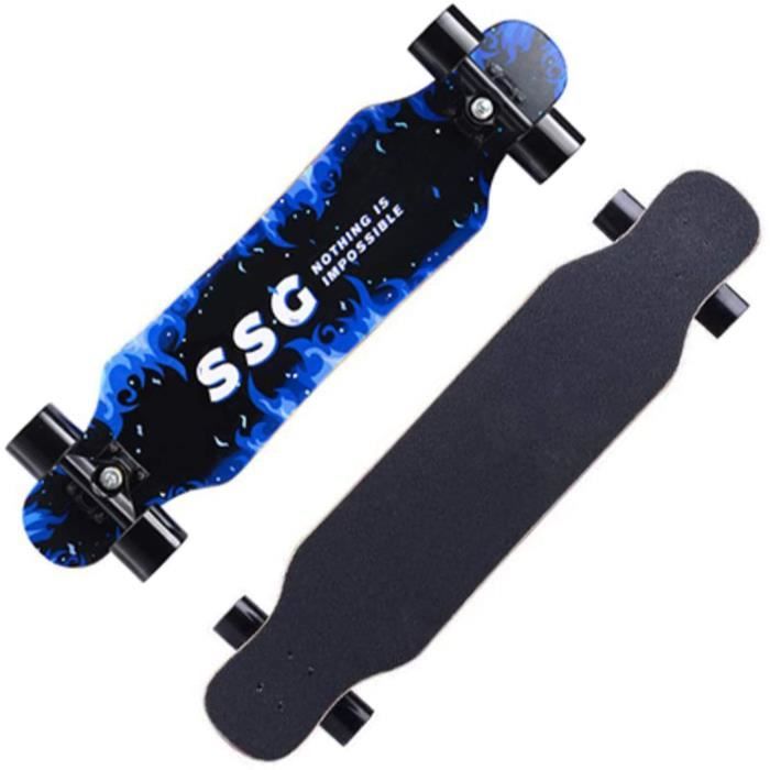 SKATEBOARD ELECTRIQUE HBHHYRT Longboard Skateboard 31.5×7.8 inch Skateboard Débutant Complet 7 Couches D'éra302