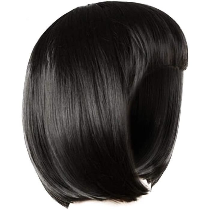Extensions de cheveux et perruques et accessoires DolceTiger Cheveux Humains Des Perruques Pour Femme Noire Courte Bob P 250733