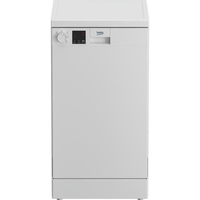 Lave-vaisselle pose libre BEKO DVS05024W - 10 couverts - L45cm - Blanc - 49 dB - Cuve inox