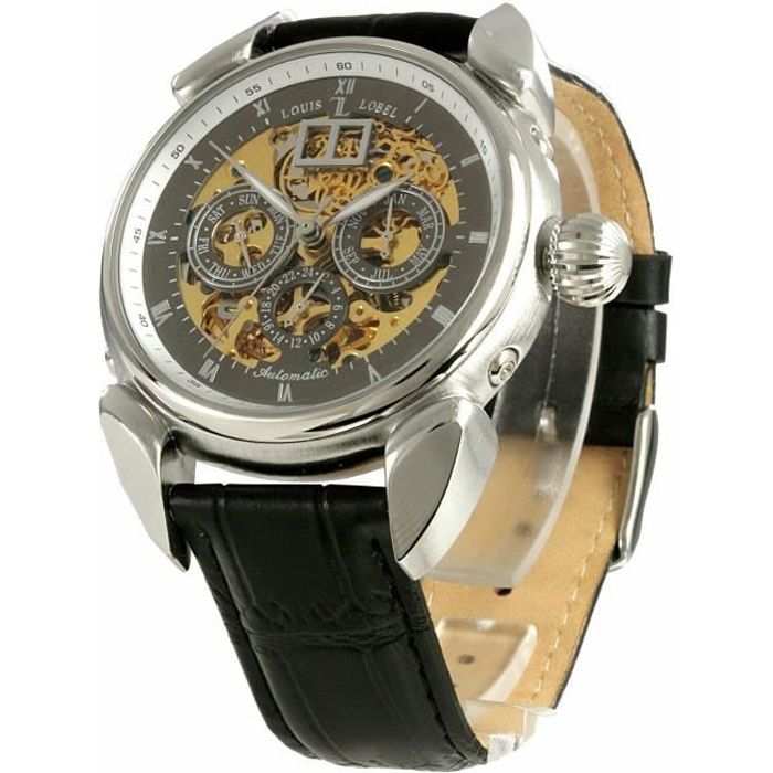 MONTRE HOMME Louis Lobel Automatique avec Date Jour et Mois. u8060eb
