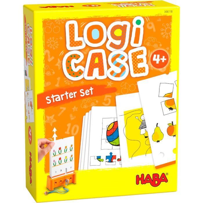 HABA - LogiCASE Starter Set 4+ - Jeu d'Énigmes pour Réflexion Logique et Concentration - 77 Énigmes par Kit - Enfants 4 ans et +