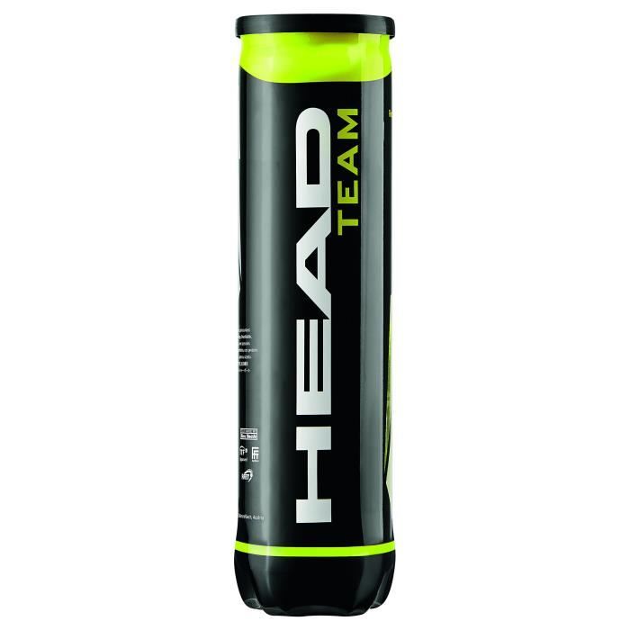 HEAD Team 4 balles de tennis Jaune