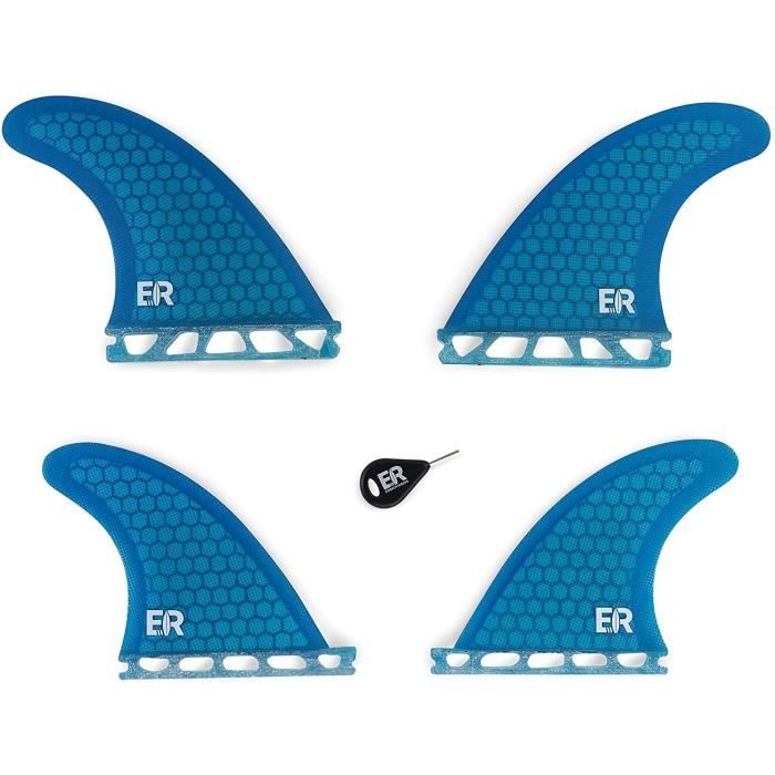 Surf - Limics24 - Riders Future Surfboard Thruster Fin Set Fibreglass Honeycomb With Key Dérives Planche Sup Size