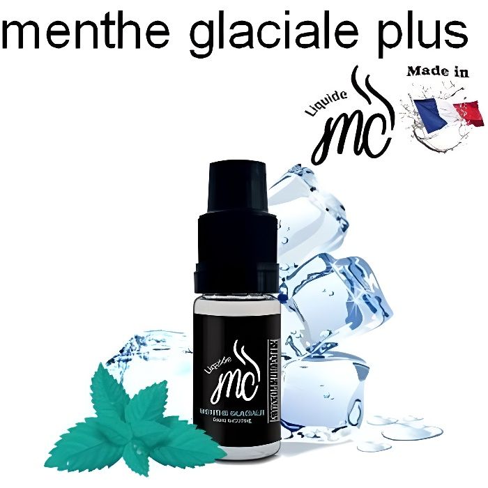 5 X E-LIQUIDES MENTHE SUPER GLACIALE 6MG-10ML-MC LIQUIDE