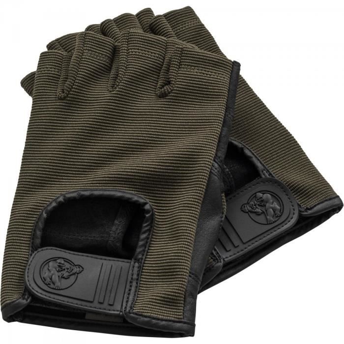 Gorilla Sports - Gants de musculation et haltérophilie Noir, Rose, Kaki - KAKI