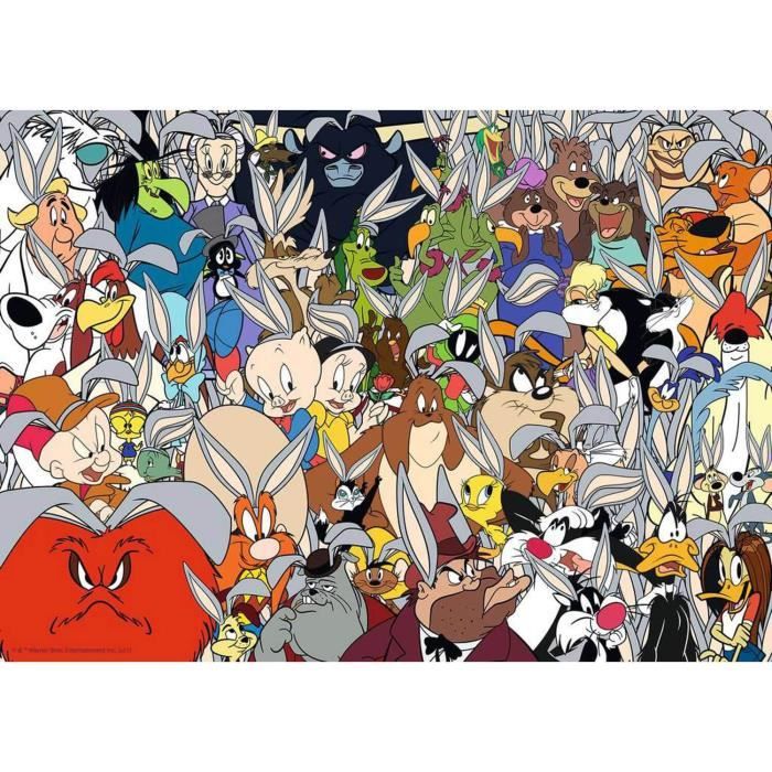 Puzzle 1000 pièces : Challenge Puzzle : Looney Tunes Coloris Unique