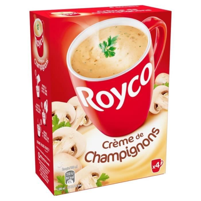 ROYCO - Minute Soup Crème De Champignons 80G - Lot De 4