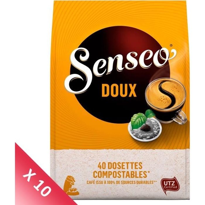 SENSEO Café Dosettes Doux - Lot de 10 x 40 dosettes