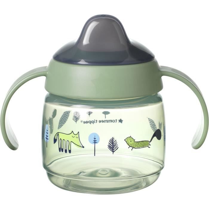 Tommee Tippee - Tasse de Sevrage Superstar Sippee pour Bébés - 4 mois et plus - 190 ml - Vert