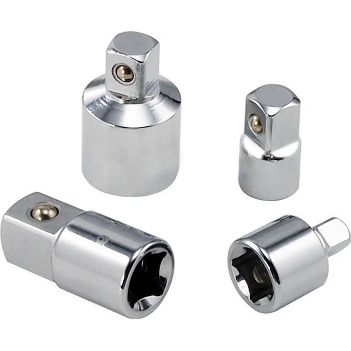 DIGIFLEX Set de 4 adaptateurs réducteurs pour douilles et embouts 1/2- 3/8- 1/4- outils