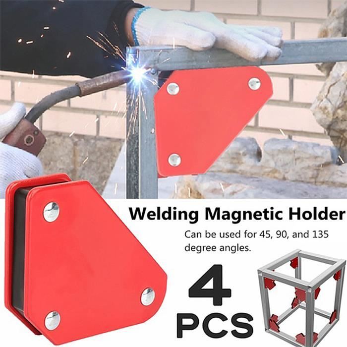 4pcs 9LB angle de soudure angle de localisation magnétique flèches soudeur outil de support de soudage outil de fixation angle droit
