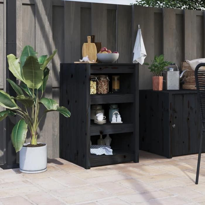 vidaXL Armoire de Cuisine dExtérieur MEPPEL Étagère de Rangement Meuble de Cuisine Organisateur de Jardin Terrasse 832343