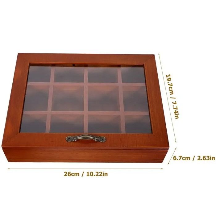 Sewroro Organiseur à Sachets De Thé Et Café - Boîte De Rangement Acrylique 12,5x9x8,5cm - Pour Cuisine, Bureau