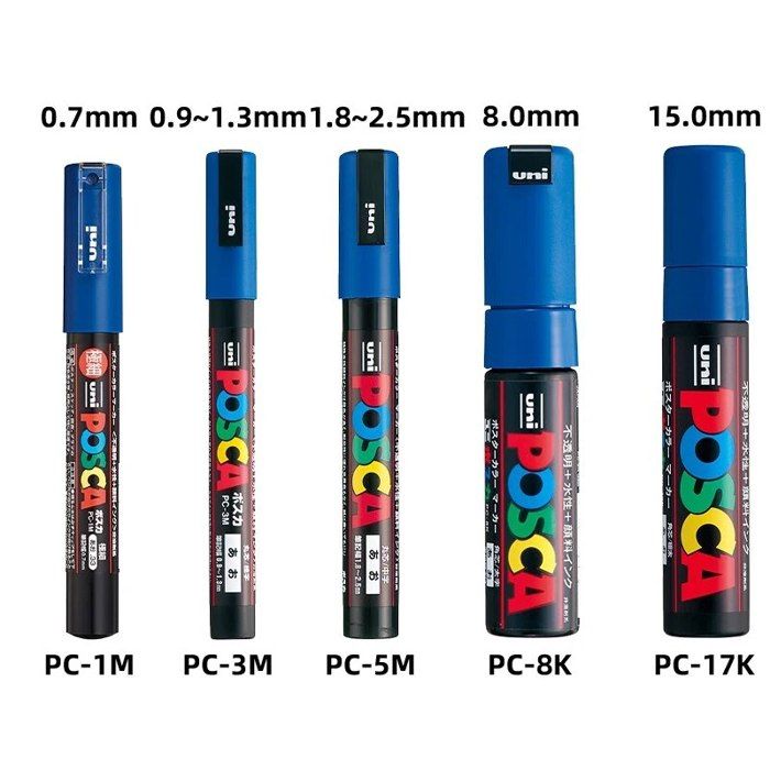 UNI POSCA NEW Marker Pen Set,PC1M acrylique 3M 5M 8/16 Couleurs