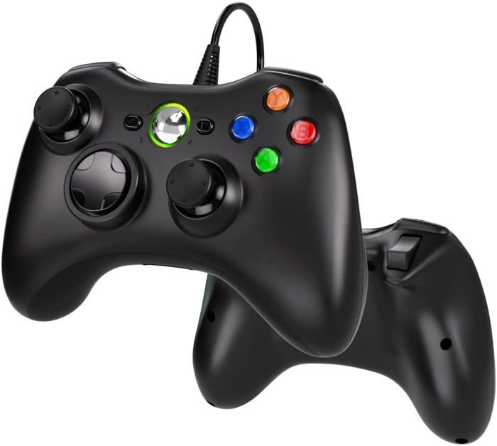 Manette Microsoft Xbox 360 Filaire, Compatible PC, Noire, D'occasion