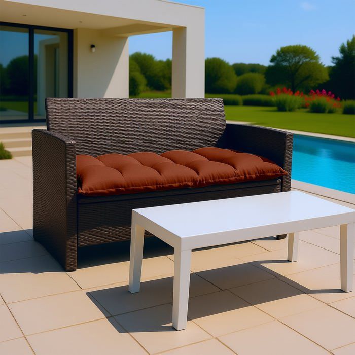 Matelas futon 120x60cm en polyester terracotta