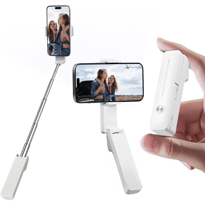 Mini Perche à Selfie - OTBACT - Poche Extensible - Télécommande Incluse - 70cm - 110g