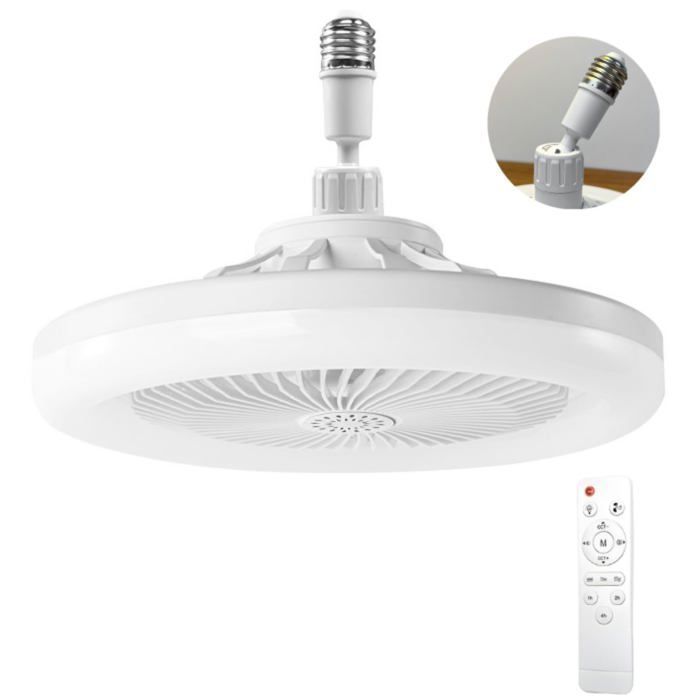 Ventilateur Plafond Avec Lumiereventilateur De Plafond Avec Télécommande3vitessesTemporisable (Blanc) - Tande