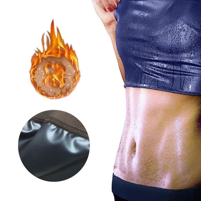 Débardeur de sudation pour femme - Sweat Shaper - Noir - Fitness - Sans manche - Respirant Noir