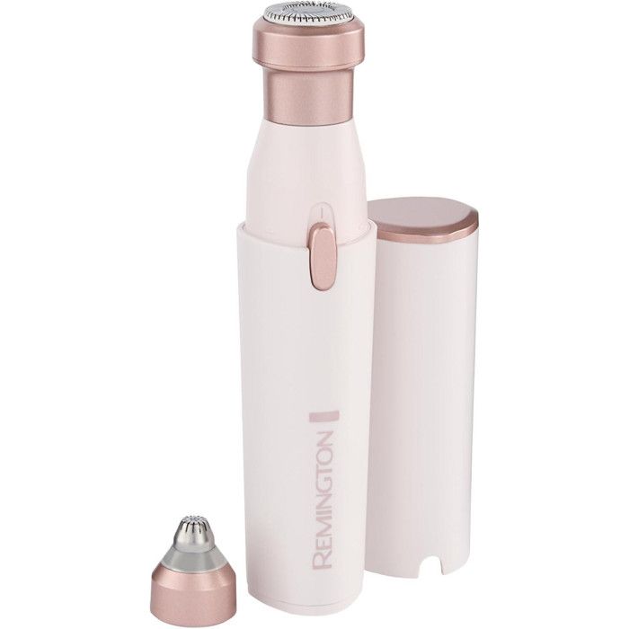 Remington Epilateur pour visage femme 2en1:rasoir électrique et tondeuse à sourcils BareMe épilation lèvre supérieure menton joues étanche lumière LED USB C brosse capuchon protecteur WFS200 - vue 2