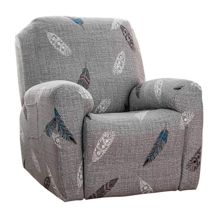 Housse de Fauteuil Relax avec Poche Housses de Protection pour Fauteuil inclinable plume gris Housse de Fauteuil Relax avec Poche Housses de Protection pour Fauteuil inclinable plume gris