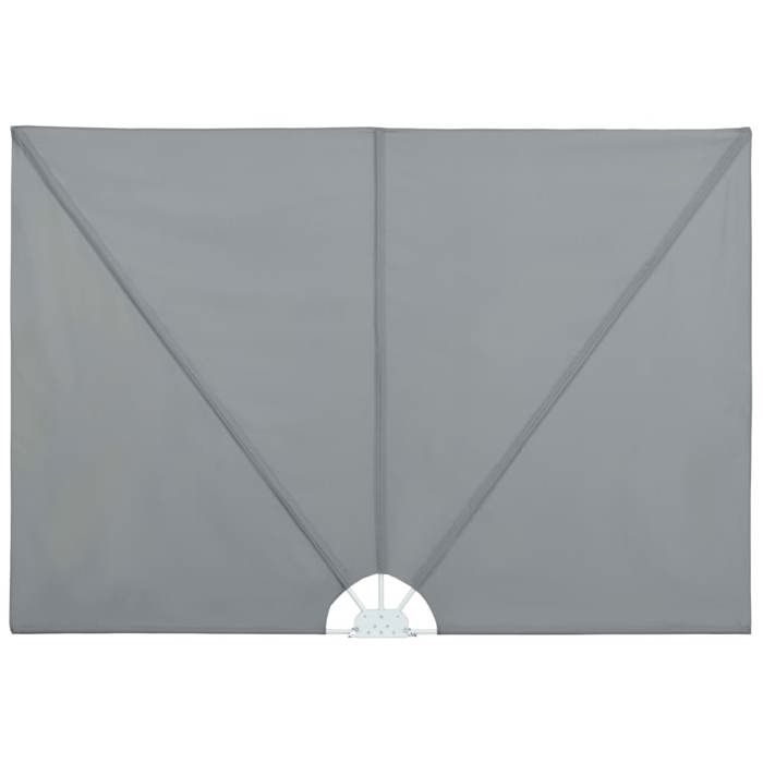 “Winter SaleTOP Accesoire ombre balcon Gris - Auvent latéral pliable de terrasse Gris 240x160cm PRO64460