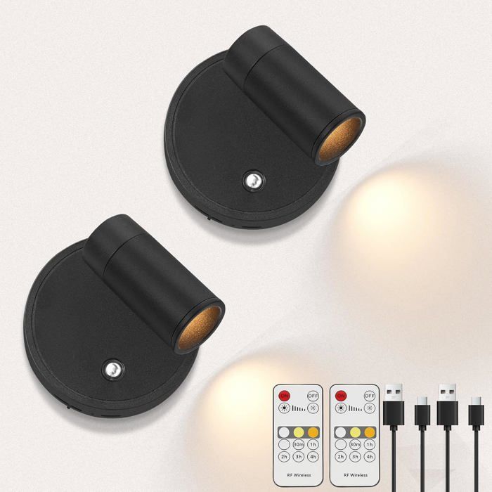Spot LED sans fil rechargeable - KAMBO - Kambo - Batterie 4000mAh - Tête orientable 360°/90° - Télécommande tactile