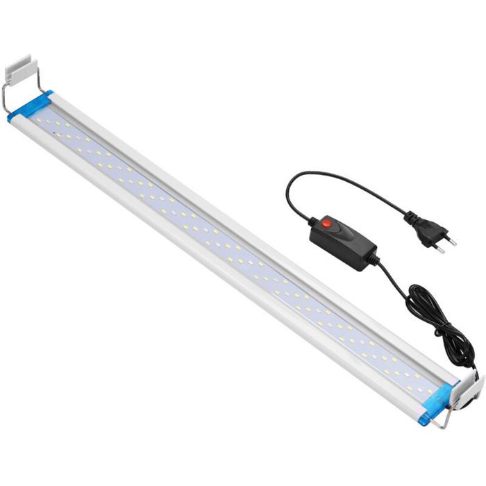 Comparer les prix de Eclairage Aquarium LED Ultra-mince Rampe LED Aquarium avec 3 Modes Lumière Réglable Fish Tank Décoration (Bleu blaet rouge