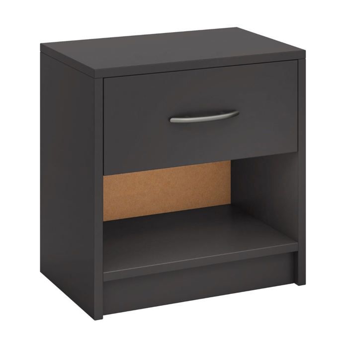 Table de chevet - HELLOSHOP26 - 38 5x28x40 5 cm - Compact - 1 tiroir + étagère ouverte - Marron Table de chevet - HELLOSHOP26 - 38 5x28x40 5 cm - Compact - 1 tiroir + étagère ouverte - Marron